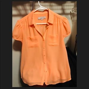 Loft blouse bright orange